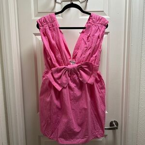 barbie pink bow mini dress
